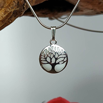 Pendentif arbre de vie en argent - Bijou au lait maternel