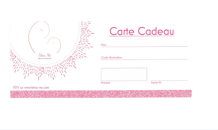 Carte cadeau bijou au lait maternel Tétou Né